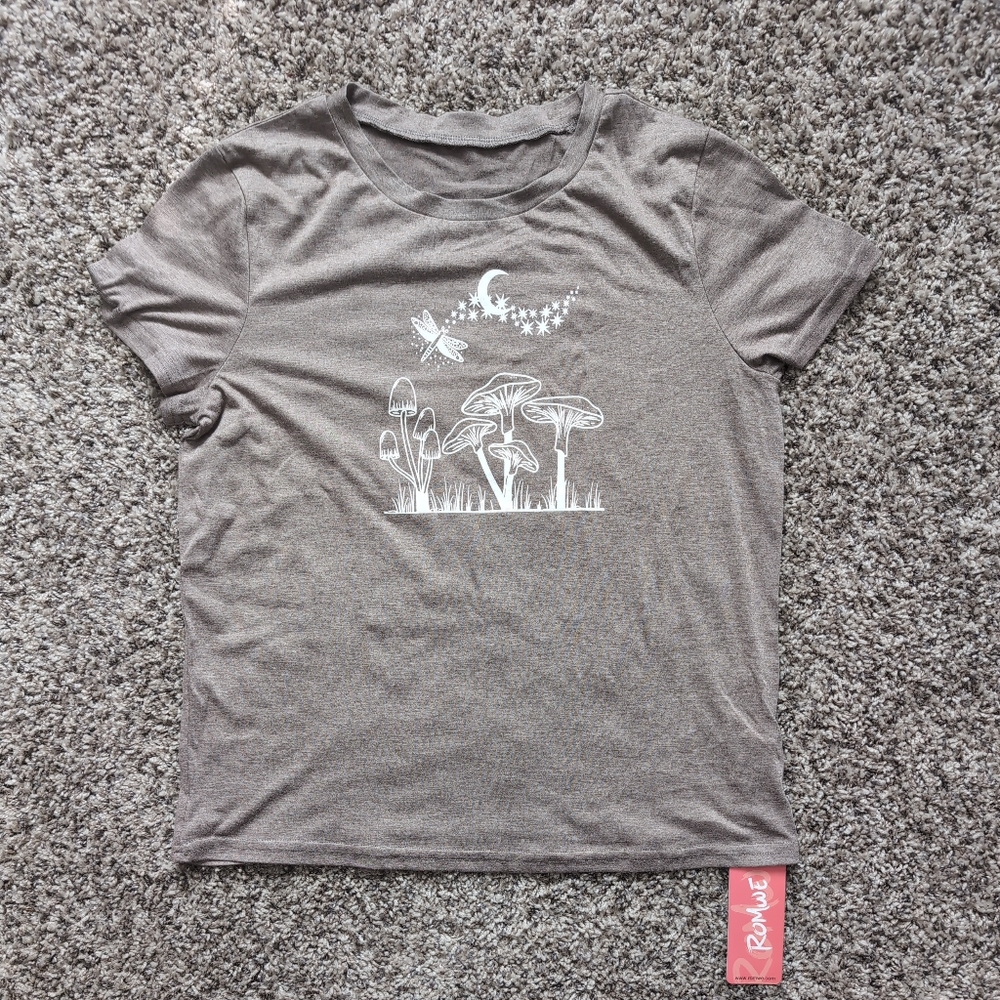 Brown Mushroom Tee Shirt
